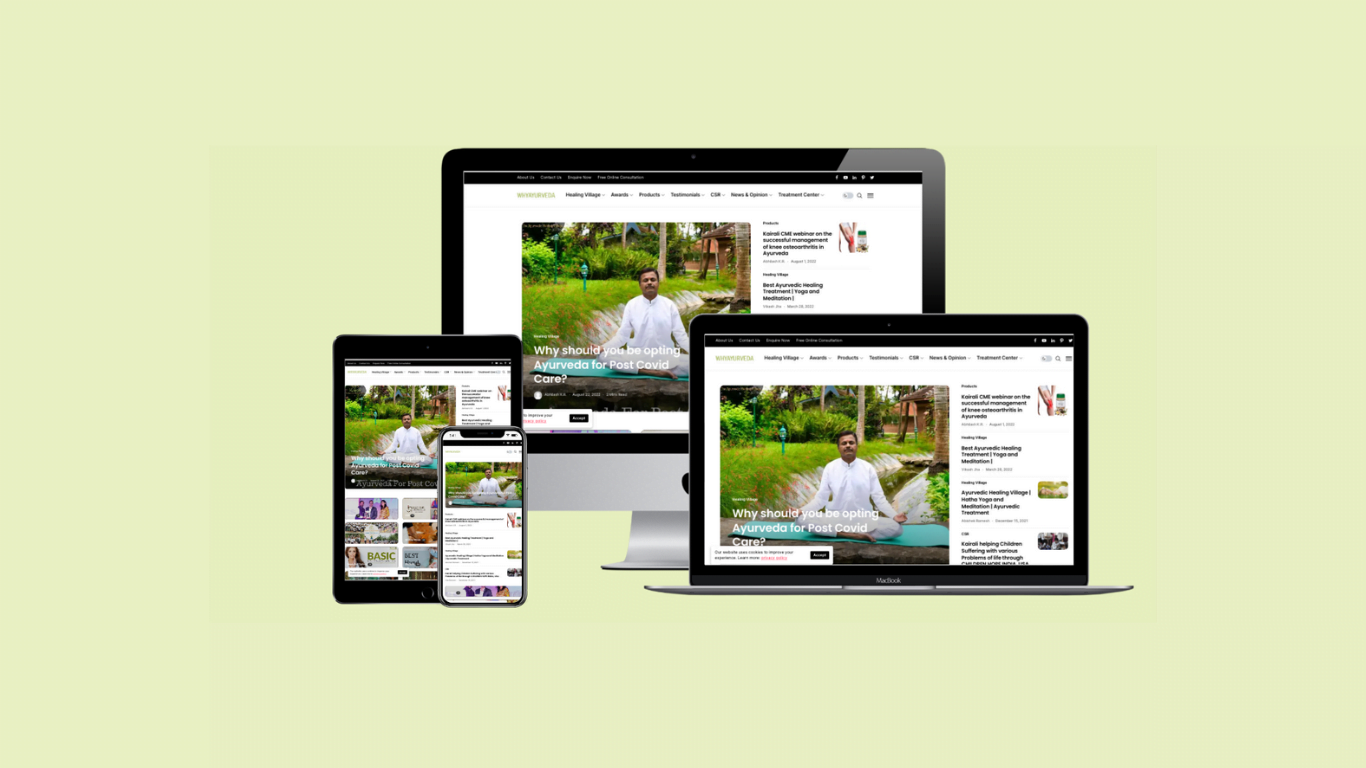 Why Ayurveda – Website Design